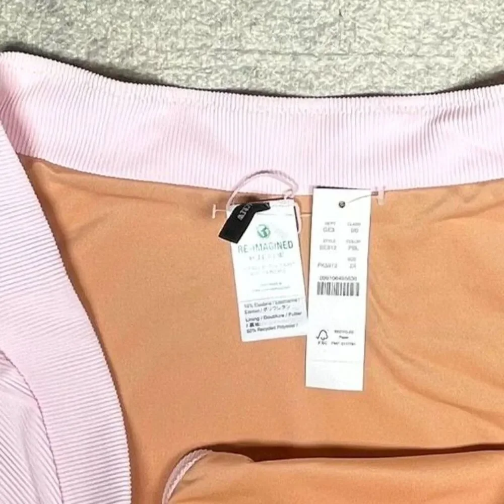 J.Crew‎ Ribbed cross-front cheeky bikini bottom - swimwear Size 2X BE812 PBL